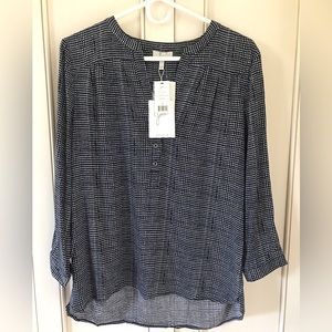Navy Silk blouse from Joie